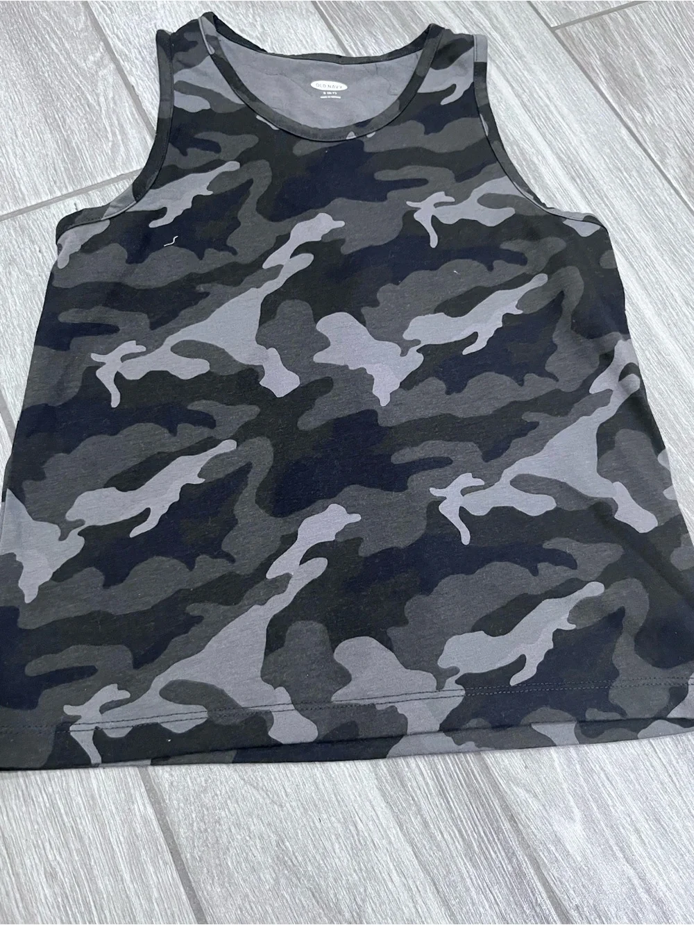 Old Navy Blue & Black Camo Tank Tops - 2 Pack
